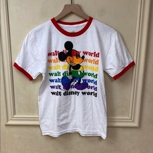 New! Walt Disney World Rainbow Mickey Mouse Tee Medium